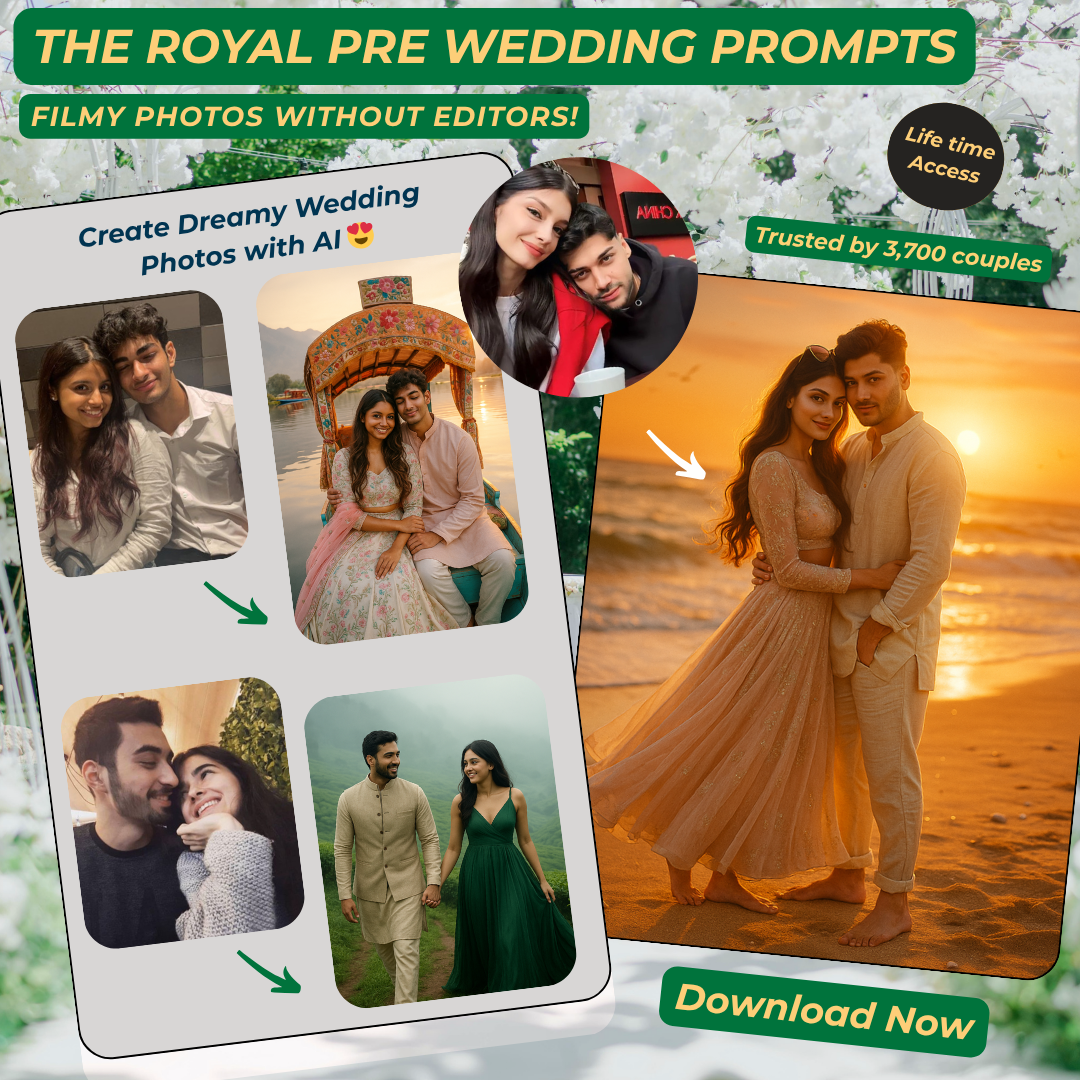 INDIA'S BEST SELLING ROYAL WEDDING AI PROMPT GUIDE