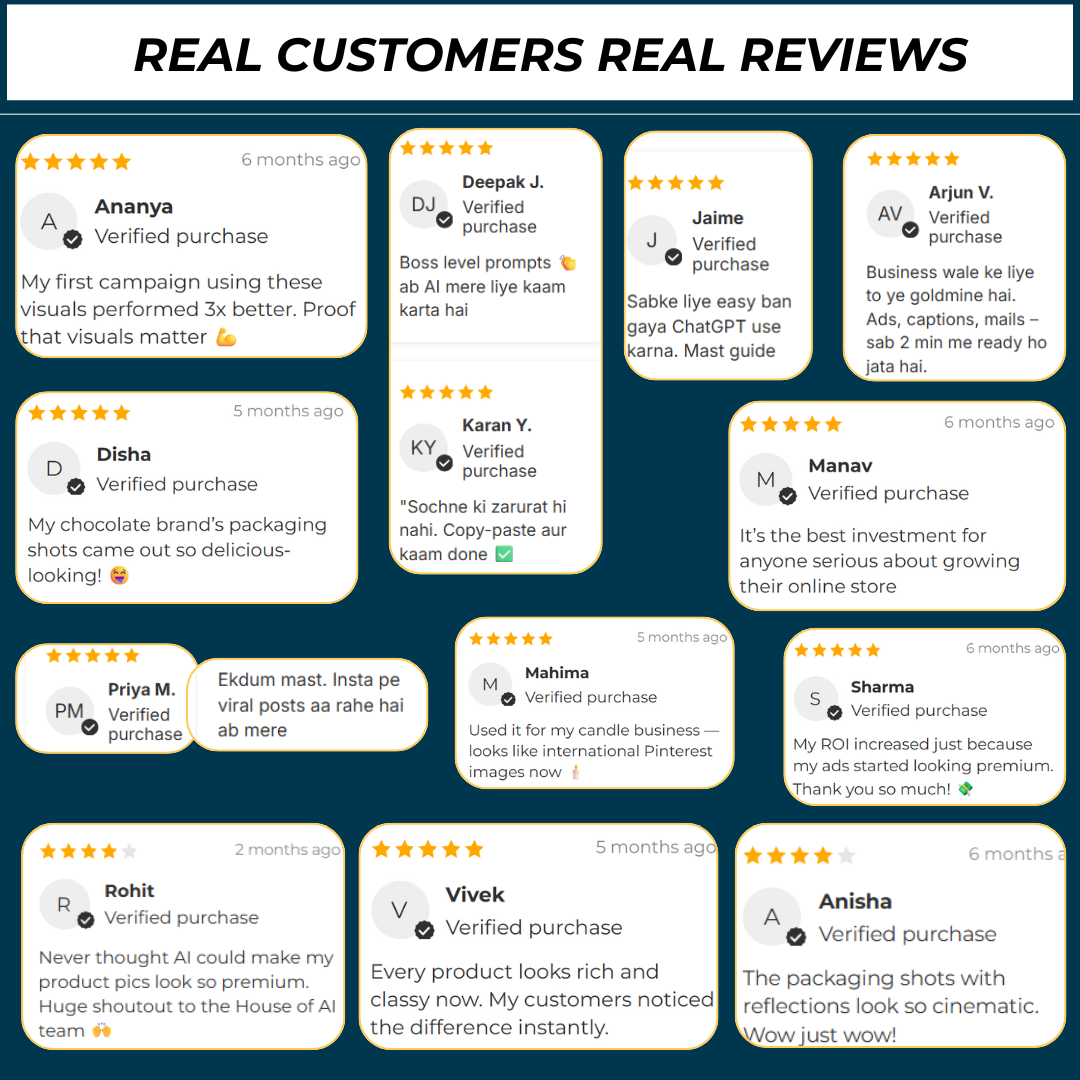 INDIA'S BEST SELLING AI PRODUCT PROMPT PACK