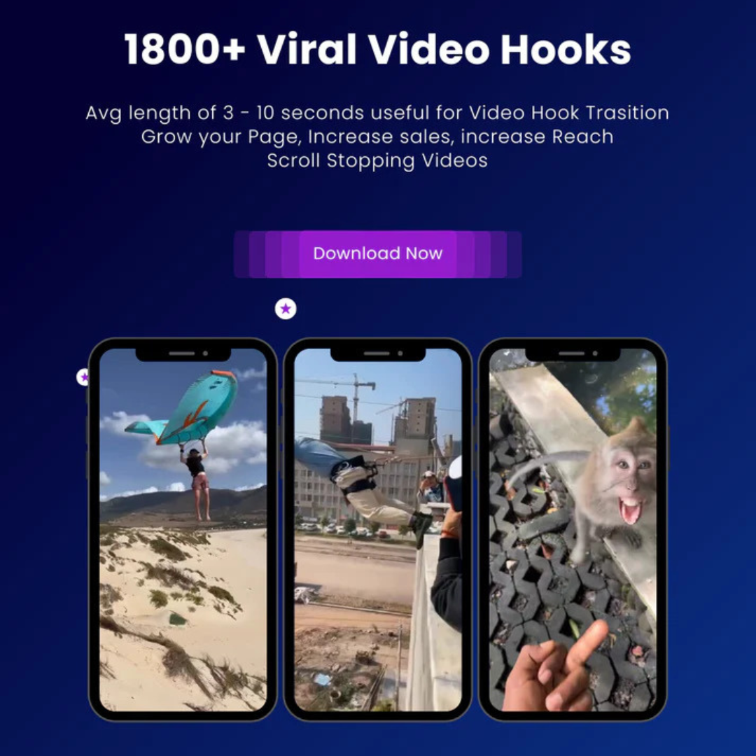 1800+ High Quality Viral Hooks + FREE Bonuses