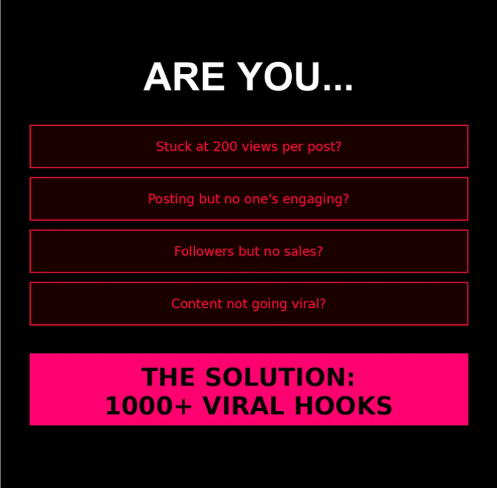 1800+ High Quality Viral Hooks + FREE Bonuses