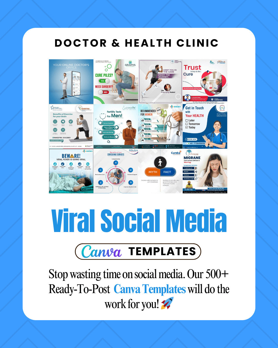 SOCIAL MEDIA TEMPLATES FOR DOCTORS & CLINICS